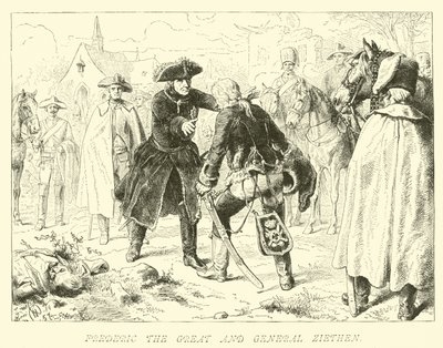 Friedrich der Große und General Ziethen von German School