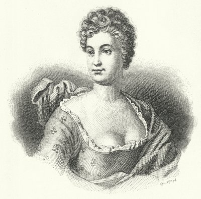 Friederike Caroline Neuber, deutsche Schauspielerin und Theaterdirektorin (Stich) von German School