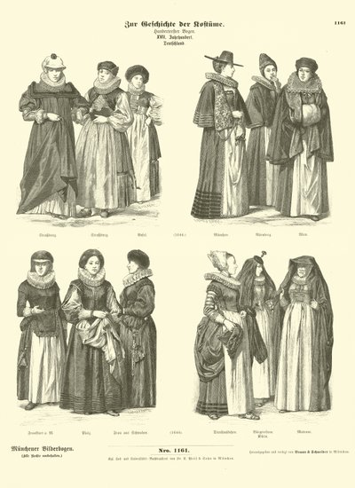 Deutsche Kostüme, 17. Jahrhundert von German School