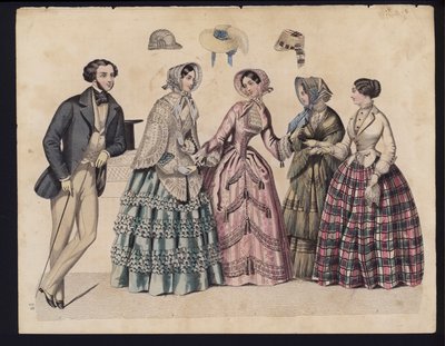 Deutsche Modeplatte, Mitte des 19. Jahrhunderts von German School