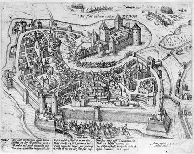 Heinrich IV. (1553-1610) betritt Dijon nach seinem Sieg bei Fontaine-Française über die Spanier, 5. Juni 1595 von German School