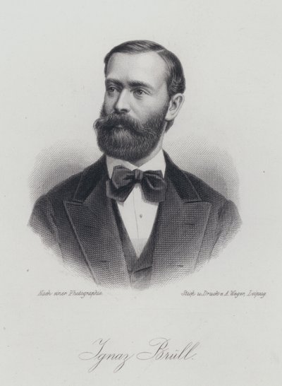 Ignaz Brull, in Mähren geborener österreichischer Pianist und Komponist (Gravur) von German School