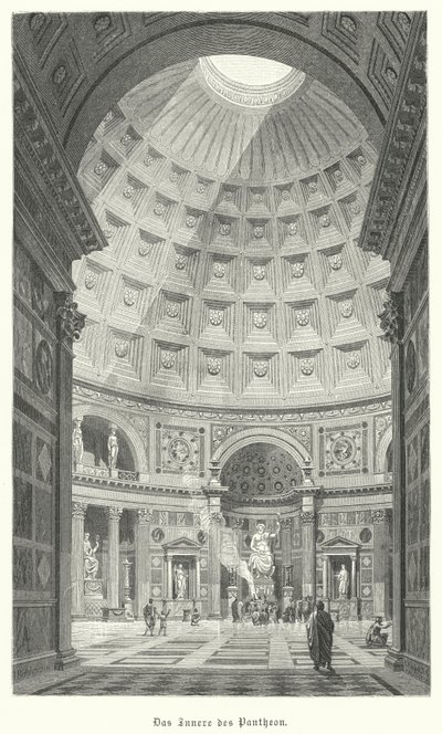 Innenraum des Pantheon, Rom von German School
