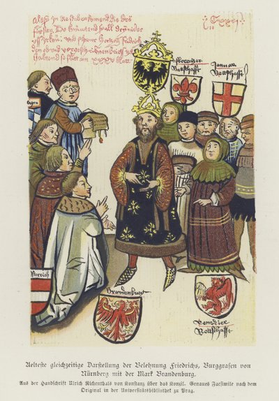Investitur von Friedrich V., Burggraf von Nürnberg von German School