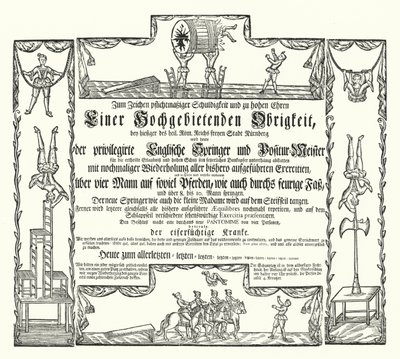 Einladung zu einem öffentlichen Spektakel in Nürnberg (Stich) von German School