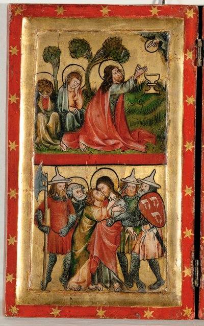 Jesus betet am Ölberg, während die Jünger schlafen von German School