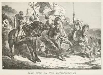 König Otto auf dem Schlachtfeld von German School