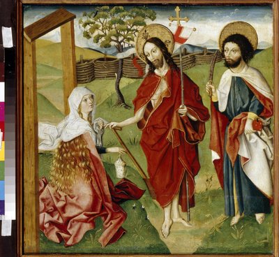 Christus, Maria Magdalena und der Heilige Bartholomäus von German School