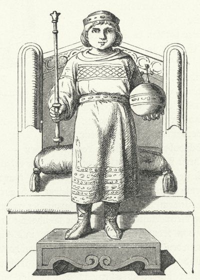 Ludwig das Kind, letzter karolingischer König von Ostfranken (Stich) von German School