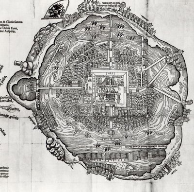 Karte von Tenochtitlan aus 