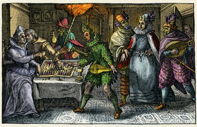 Masken besuchen alle Häuser und bringen die rituellen Karnevalsfestlichkeiten in jedes Heim von German School