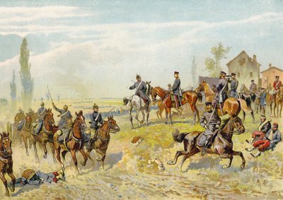 Moltke erwartet die Ankunft des deutschen 2. Korps in Gravelotte, Deutsch-Französischer Krieg, 18. August 1870 von German School