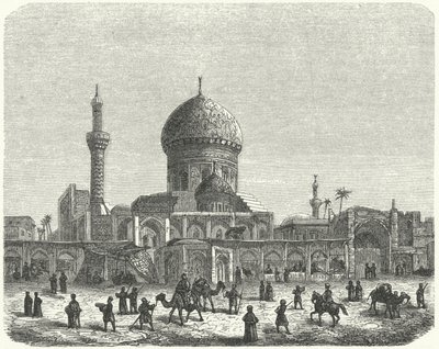 Moschee von Ahmed Khiaga und Marktplatz, Bagdad (Stich) von German School