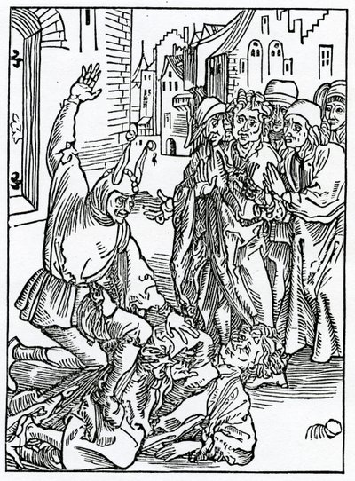 Von der Zerstörung und Verletzung von Freundschaft, Illustration aus Alexander Barclays englischer Übersetzung von 