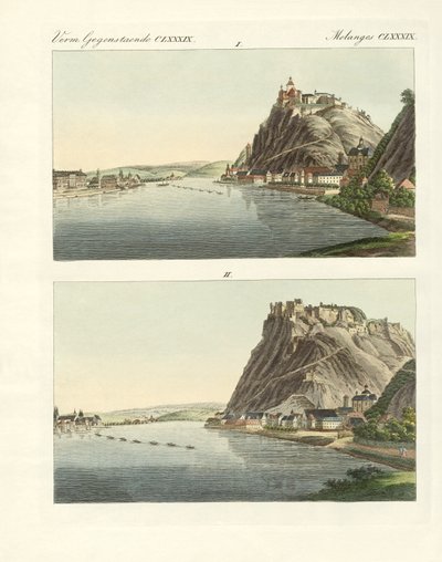 Malerische Ansichten des Rheins von German School