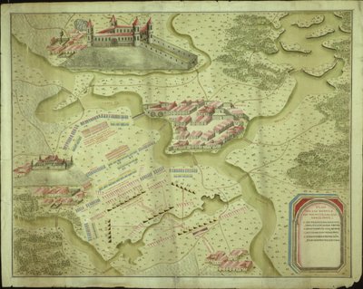Plan der Schlacht bei Mollwitz am 10. April 1741 von German School