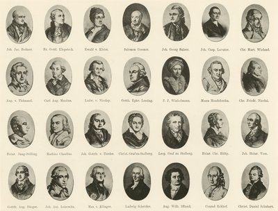 Porträts berühmter Deutscher aus Ritter vom Deutschen Geiste von German School