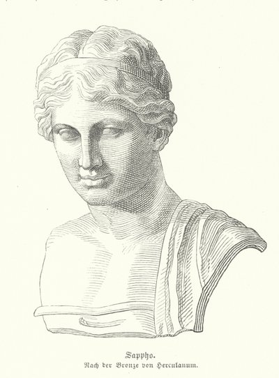 Sappho, antike griechische Dichterin von German School