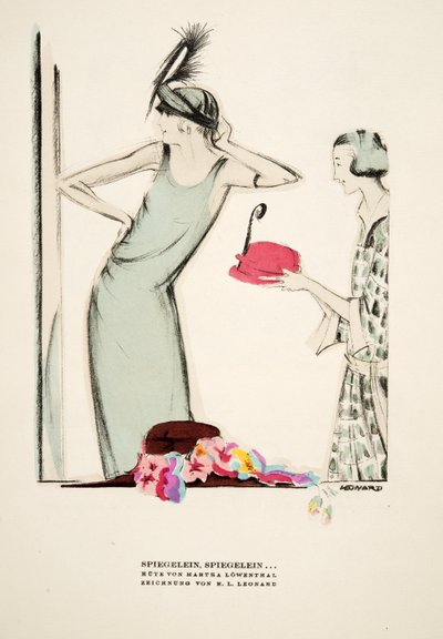 Spiegelein, Spiegelein .., Hüte von Martha Lowenthal, aus Styl, veröffentlicht 1922 von German School