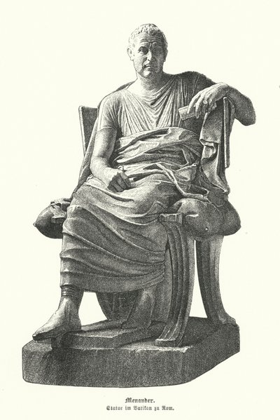 Statue des griechischen Dramatikers Menander von German School