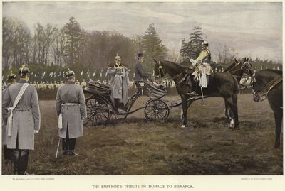 Die Huldigung des Kaisers an Bismarck von German School