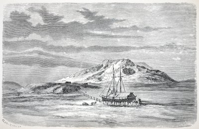 Die Germania auf der Sabine-Insel von German School