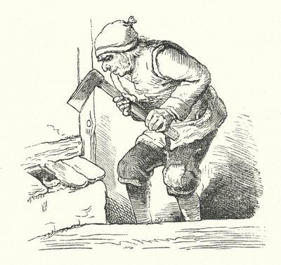 Der Mann und die Schlange (Gravur) von German School