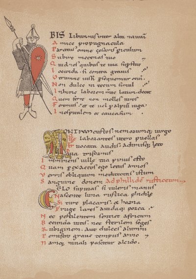 Die Poesie des Horaz in einem französischen Manuskript aus dem 12. Jahrhundert von German School