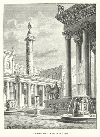 Trajanssäule und Forum, Rom von German School