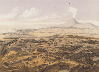 Blick auf Pompeji, Kampanien, Italien von German School