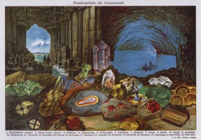 Wunder der Welt oder Felsen und Kristalle von German School