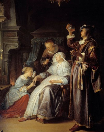 Die hydropische Frau (Detail) von Gerrit Dou
