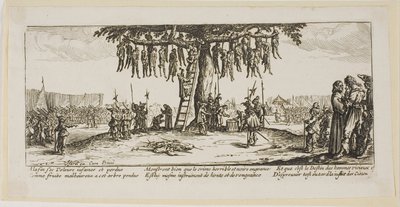 Der Galgen, Platte elf aus Die großen Leiden des Krieges von Gerrit Lucasz van Schagen