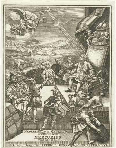 Titelseite für den Europischen Mercurius von 1750 von Gerrit Sibersma (possibly)