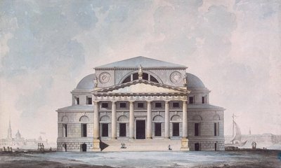 Fassade des Börsengebäudes in Sankt Petersburg, 1783 von Giacomo Antonio Domenico Quarenghi