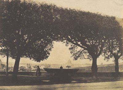 Blick von der französischen Akademie in der Villa Medici, ca. 1852 von Giacomo Caneva