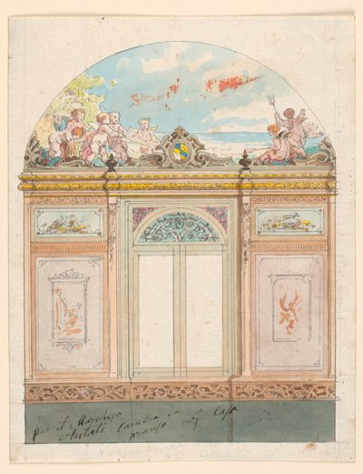 Bemalte Wanddekoration, 1870 von Giacomo Casa