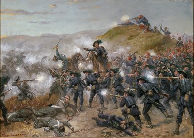 Die Schlacht von Cernaia, letztes Viertel des 19. Jahrhunderts von Giacomo Mantegazza