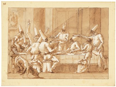 Punchinellos beim Festmahl von Giandomenico (1727 1804) Tiepolo