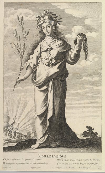 Sibylle Lybique, ca. 1635 von Gilles Rousselet and Abraham Bosse