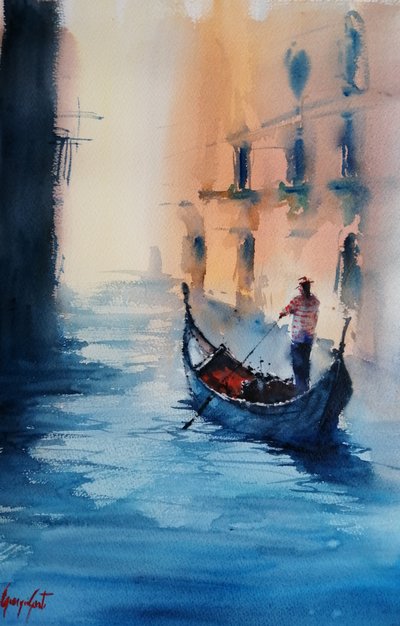 Goldene Venedig Gondel von Giorgio Gosti