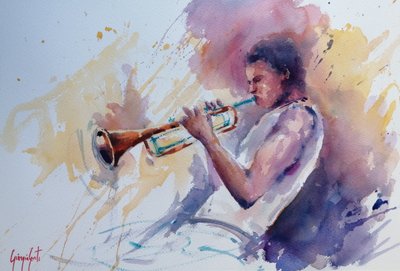 Jazz Trompetenspieler von Giorgio Gosti