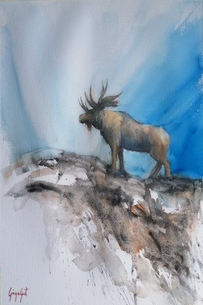 Majestätischer Elch Berg von Giorgio Gosti