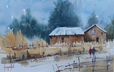 Winterweg zu den Hütten von Giorgio Gosti