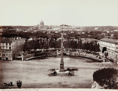 Ansicht der Piazza del Popolo vom Pincio (oder Pincio-Hügel), Rom von Giorgio Sommer
