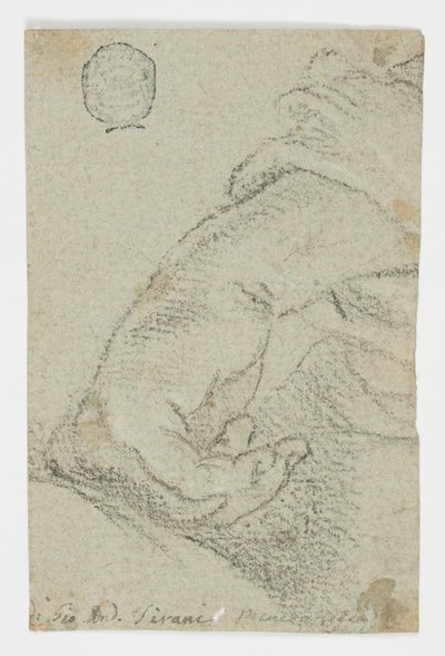 Studie: Eine linke Hand in einer lehnenden Position, ca. 1650 von Giovanni Andrea Sirani