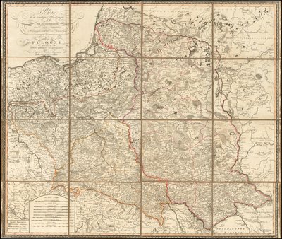 1807 Karte von Polen von Giovanni Antonio Rizzi Zannoni
