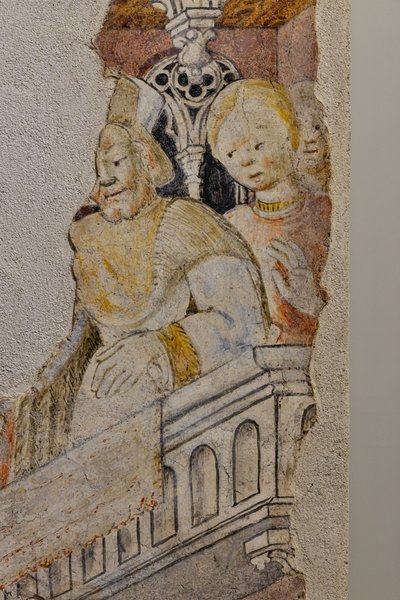 Architektur mit Figuren von Giovanni Badile