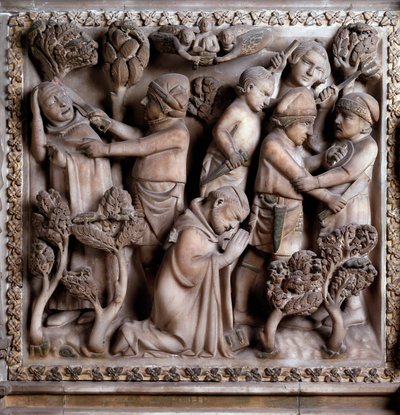 Darstellung des Martyriums von Peter von Verona von Giovanni Balduccio
