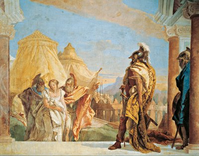 Eurybates und Talthybius führen Briseis zu Agamemnon von Giovanni Battista Tiepolo